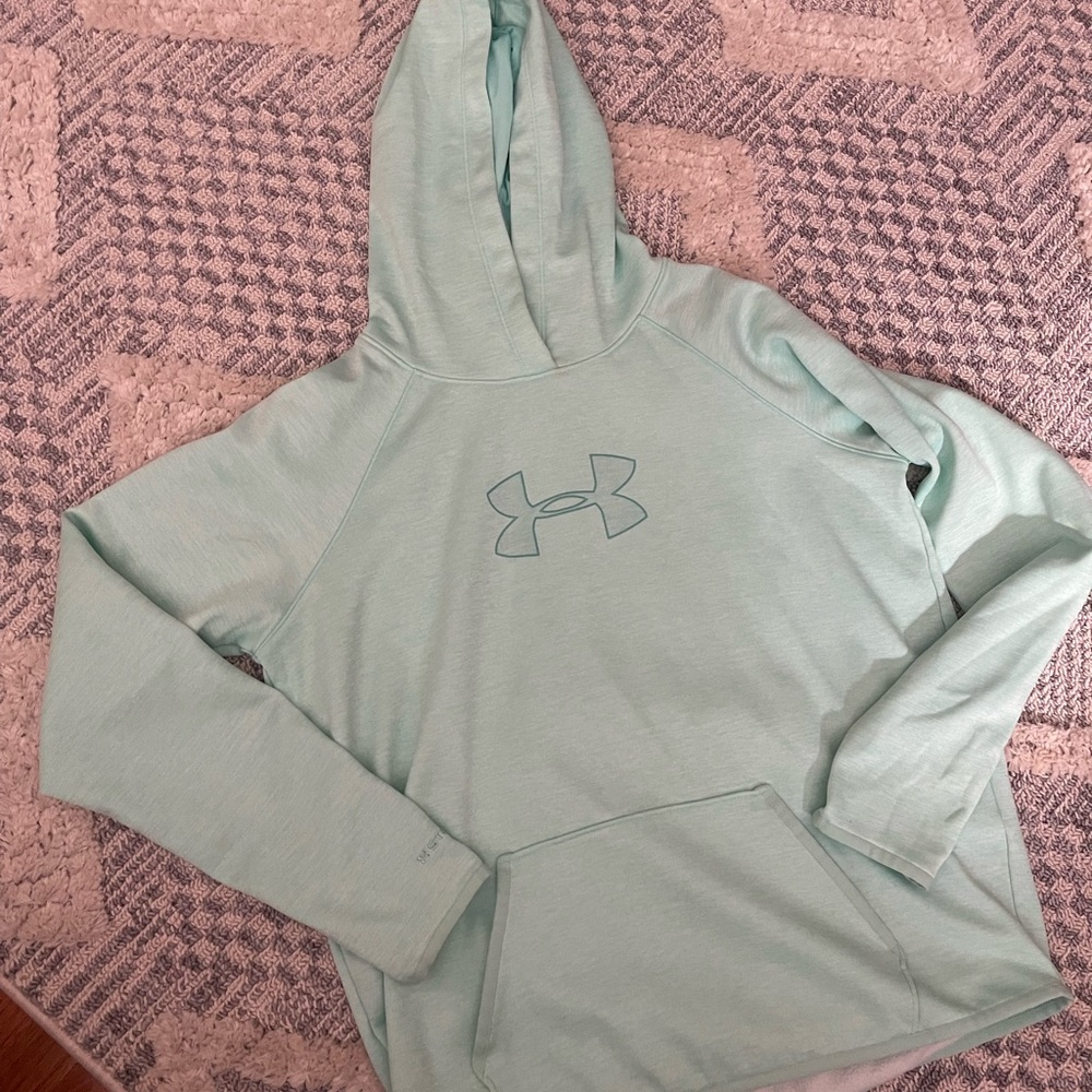 Under Armour Mint Green Women's Pullover Hoodie Cold Gear Medium